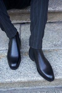 Bottes en cuir véritable pour hommes