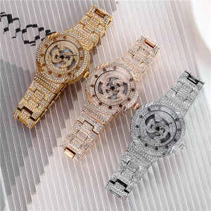 Montre de mode avec diamants bling bling Etanche