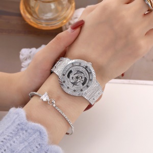 Montre de mode avec diamants bling bling Etanche