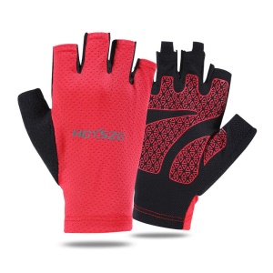 Gants de sport demi-doigts en silicone antidérapant à haute élasticité et respirant