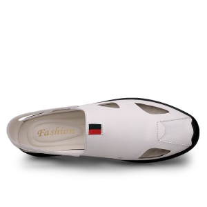 Sandales casual souple pour hommes en cuir de vache  semelle en caoutchouc