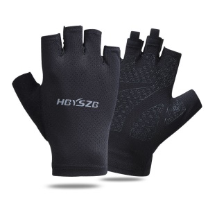 Gants de sport demi-doigts en silicone antidérapant à haute élasticité et respirant