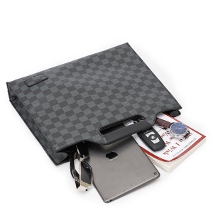 Porte-documents en cuir PU avec bandoulière amovible