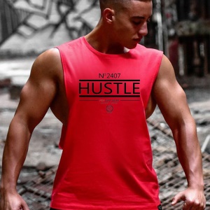 Débarteur de sport pour homme sans manches coton pour gym musculation