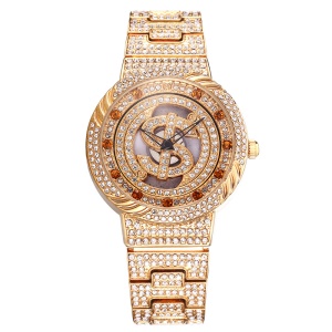 Montre de mode avec diamants bling bling Etanche