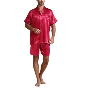 Pyjama homme ensemble de 2 pièces (chemise de nuit à manches courtes + shorts)
