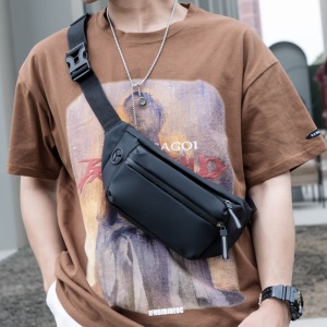 Sac banane/sac de poitrine pour homme étanche à l'épaule