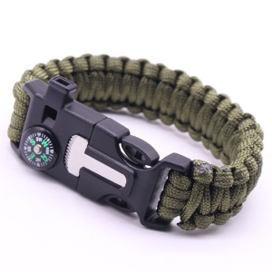 Bracelet en corde de parachute tressée pour l'extérieur