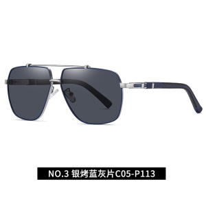 Lunettes de soleil polarisées pour hommes Monture en métal TAC