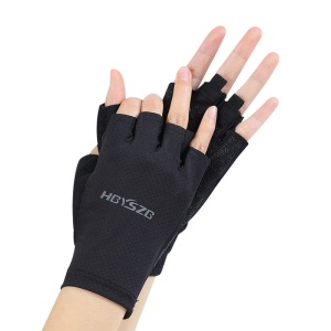 Gants de sport demi-doigts en silicone antidérapant à haute élasticité et respirant
