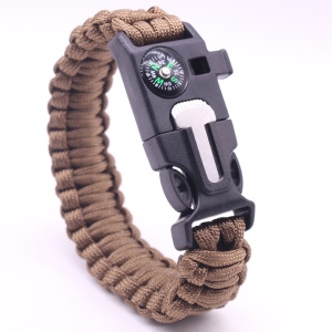 Bracelet en corde de parachute tressée pour l'extérieur