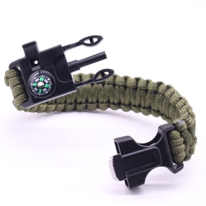 Bracelet en corde de parachute tressée pour l'extérieur