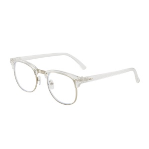 Lunettes plates demi-monture métal + PC