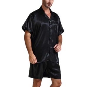 Pyjama homme ensemble de 2 pièces (chemise de nuit à manches courtes + shorts)