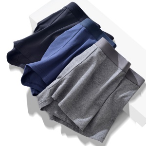 Sous-vêtements pour hommes en coton taille moyenne antibactérien et respirant