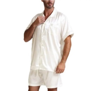 Pyjama homme ensemble de 2 pièces (chemise de nuit à manches courtes + shorts)