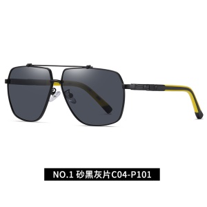 Lunettes de soleil polarisées pour hommes Monture en métal TAC