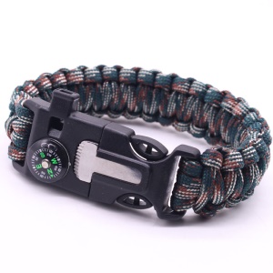 Bracelet en corde de parachute tressée pour l'extérieur