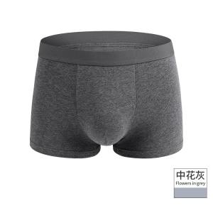 Sous-vêtements pour hommes en coton taille moyenne antibactérien et respirant