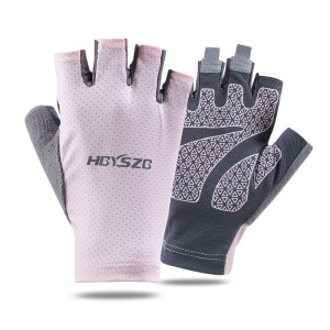 Gants de sport demi-doigts en silicone antidérapant à haute élasticité et respirant