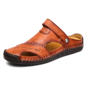 Sandales Homme  antidérapantes en cuir doux