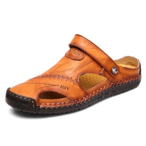 Sandales Homme  antidérapantes en cuir doux
