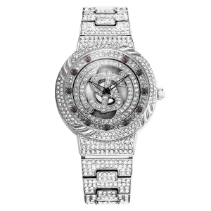 Montre de mode avec diamants bling bling Etanche