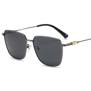 Lunettes de soleil polarisées pour hommes Monture en alliage résistant aux UV