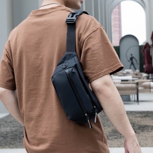 Sac banane/sac de poitrine pour homme étanche à l'épaule