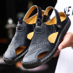 Sandales Homme  antidérapantes en cuir doux
