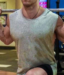 Débarteur de sport pour homme sans manches coton pour gym musculation