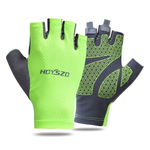 Gants de sport demi-doigts en silicone antidérapant à haute élasticité et respirant