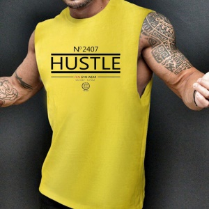 Débarteur de sport pour homme sans manches coton pour gym musculation