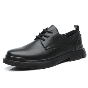 Chaussures  en cuir véritable avec  semelle en caoutchouc