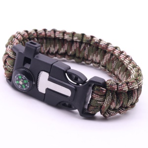 Bracelet en corde de parachute tressée pour l'extérieur