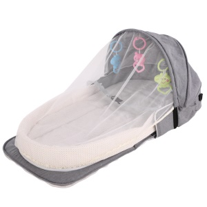 Lit pour bébé avec moustiquaire anti-pression pliable