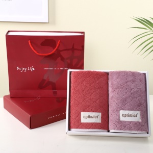 Serviettes en velours de corail ensemble de deux pièces doux et absorbant l'eau