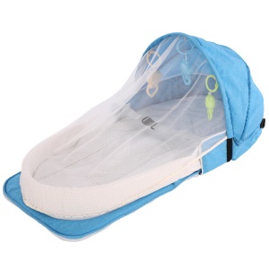 Lit pour bébé avec moustiquaire anti-pression pliable