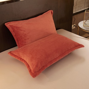 Ensemble de 2 pièces de taie d'oreiller en flanelle avec fermeture éclair 48 * 74cm