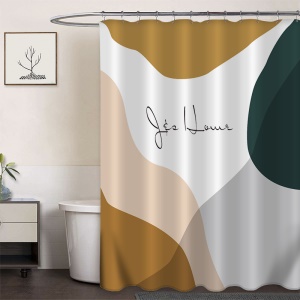 Rideau de douche en polyester imprimé imperméable et résistant à la moisissure 180 * 180cm