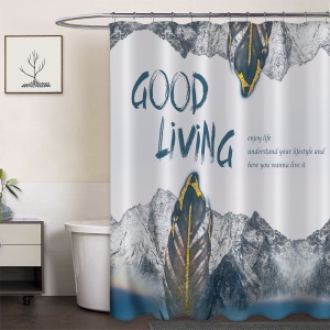 Rideau de douche en polyester imprimé imperméable et résistant à la moisissure 180 * 180cm