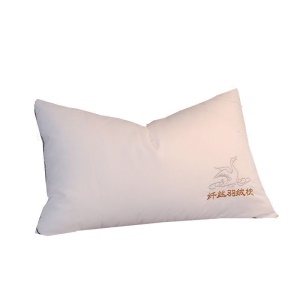 Oreiller en coton plume de soie remplie de haute élasticité pelucheuse 48 * 74cm