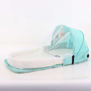 Lit pour bébé avec moustiquaire anti-pression pliable