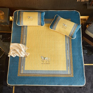 Ensemble de trois pièces de coussin de surmatelas en latex (1 *coussin de surmatelas + 2 * tapis pour oreiller) pliable