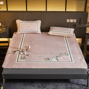 Ensemble de trois pièces de coussin de surmatelas en latex (1 *coussin de surmatelas + 2 * tapis pour oreiller) pliable