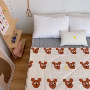 Couette de dessin animé pour enfants en coton doux