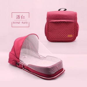 Lit pour bébé pliable et portable anti-pression moustiquaire intégrée