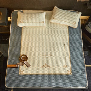 Ensemble de trois pièces de coussin de surmatelas en latex (1 *coussin de surmatelas + 2 * tapis pour oreiller) pliable