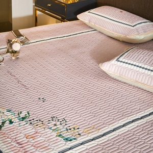Ensemble de trois pièces de coussin de surmatelas en latex (1 *coussin de surmatelas + 2 * tapis pour oreiller) pliable