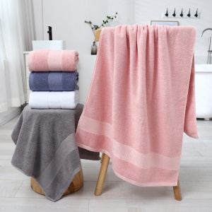 Serviette de bain en coton double face 70 * 140cm